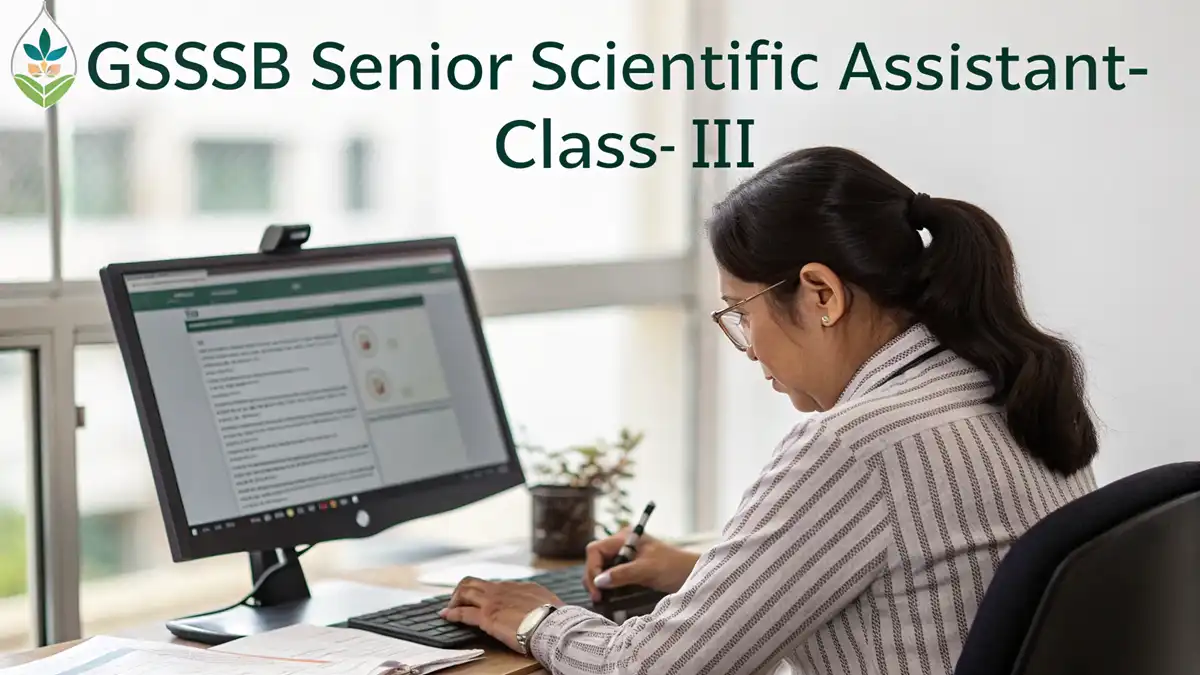 GSSSB Senior Scientific Assistant- Class-III: ઓનલાઈન અરજી કરો