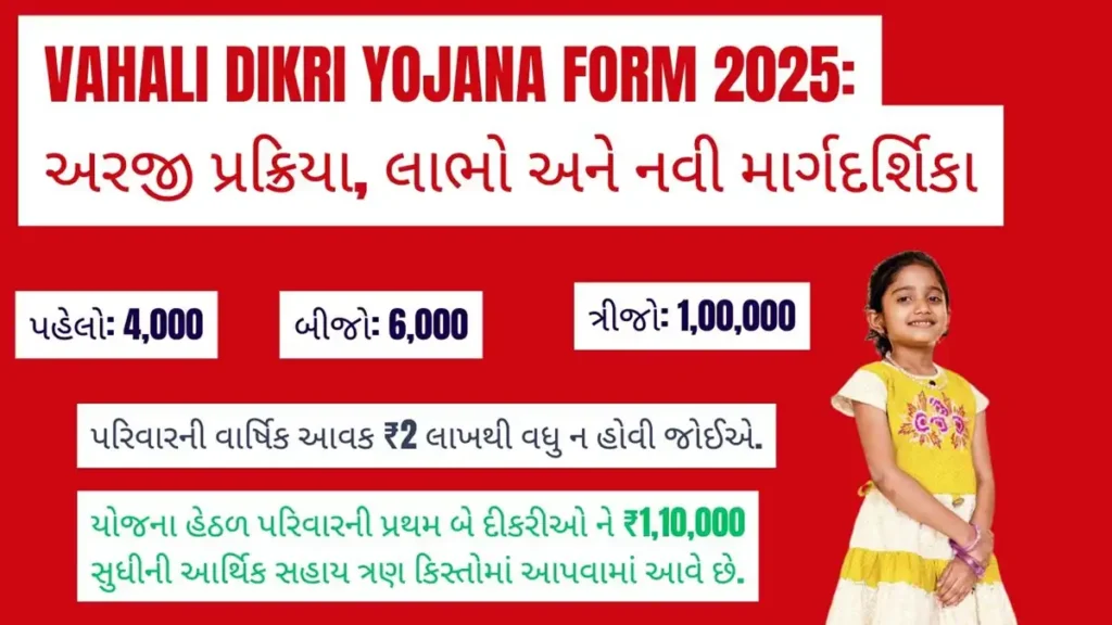 Vahali Dikri Yojana Form 2025: અરજી પ્રક્રિયા, લાભો અને નવી માર્ગદર્શિકા
