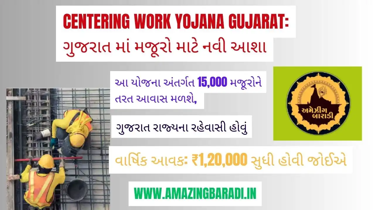 Centering Work Yojana Gujarat: ગુજરાત માં મજૂરો માટે નવી આશા