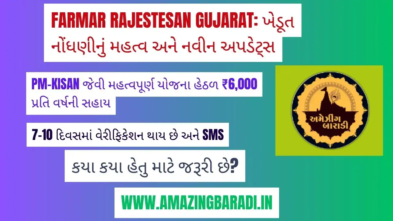 Farmar Rajestesan Gujarat: ખેડૂત નોંધણીનું મહત્વ અને નવીન અપડેટ્સ