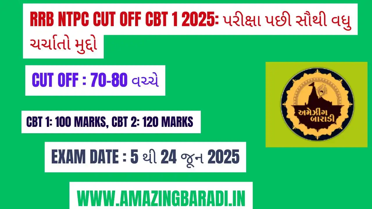 RRB NTPC Cut Off CBT 1 2025 પરીક્ષા પછી સૌથી વધુ ચર્ચાતો મુદ્દો