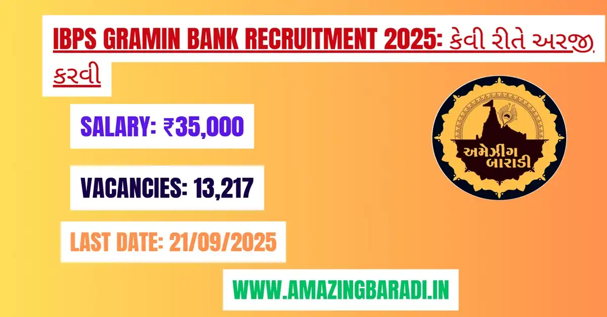 IBPS Gramin Bank Recruitment 2025: કેવી રીતે અરજી કરવી