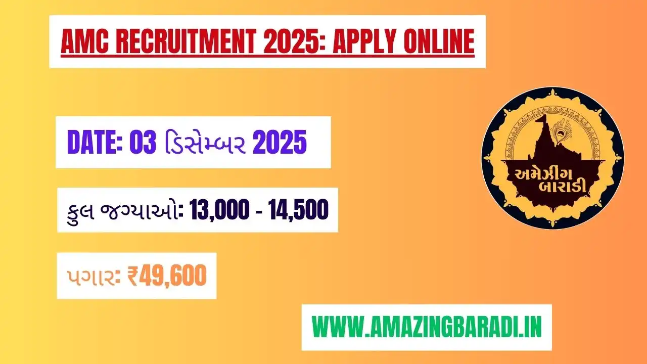 AMC Recruitment 2025 Apply Online