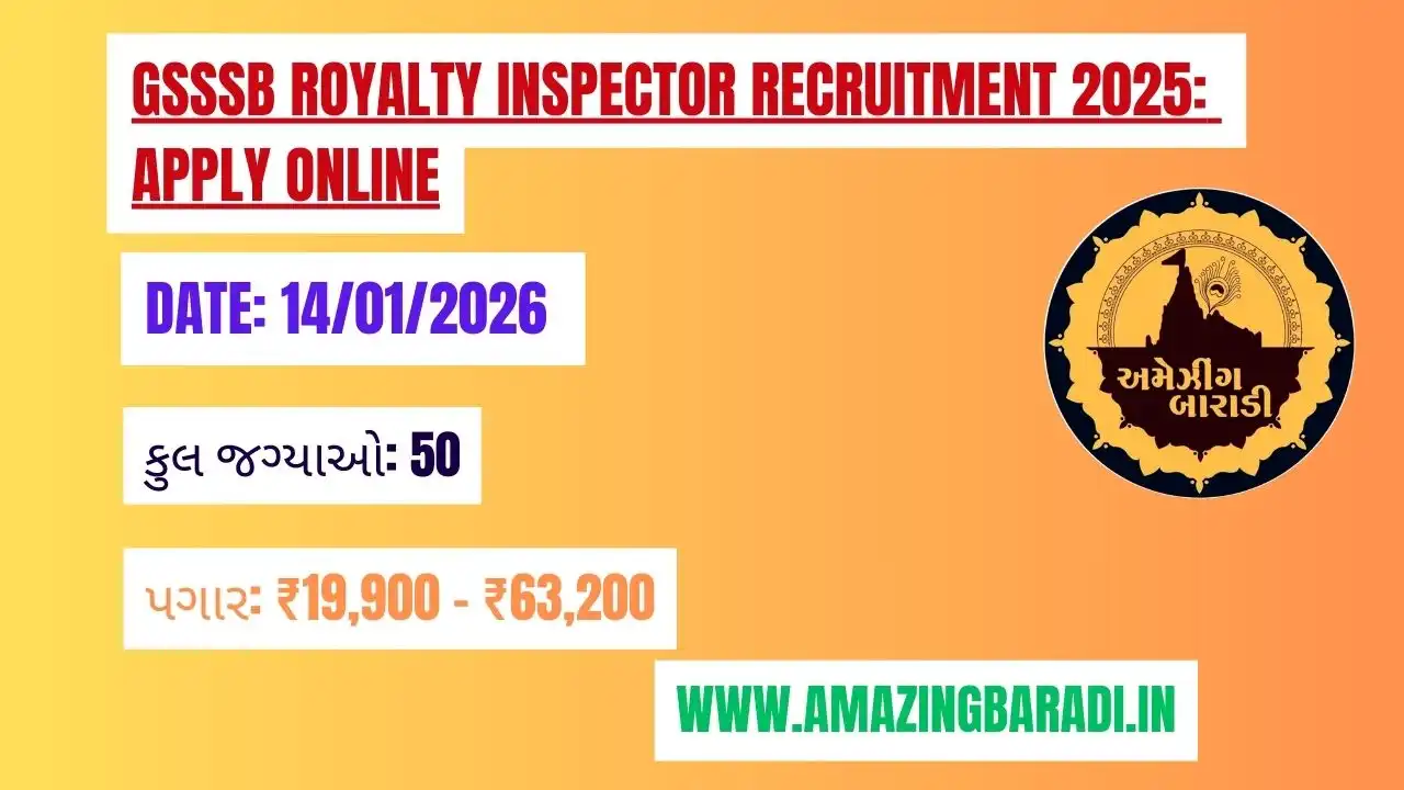 GSSSB Royalty Inspector Recruitment 2025: Apply Online