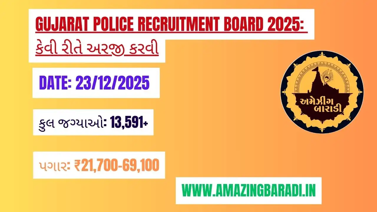 Gujarat Police Recruitment Board 2025: કેવી રીતે અરજી કરવી