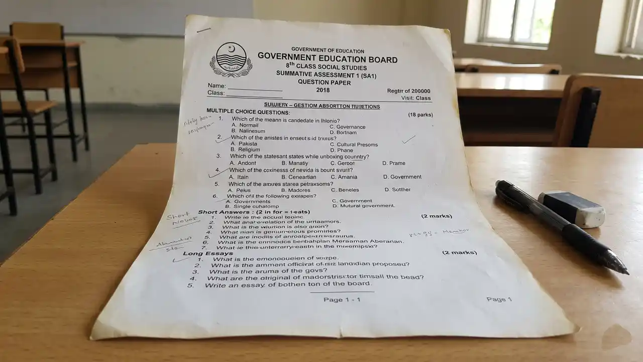 8th Class Social Question Paper 2018 SA1 Government
