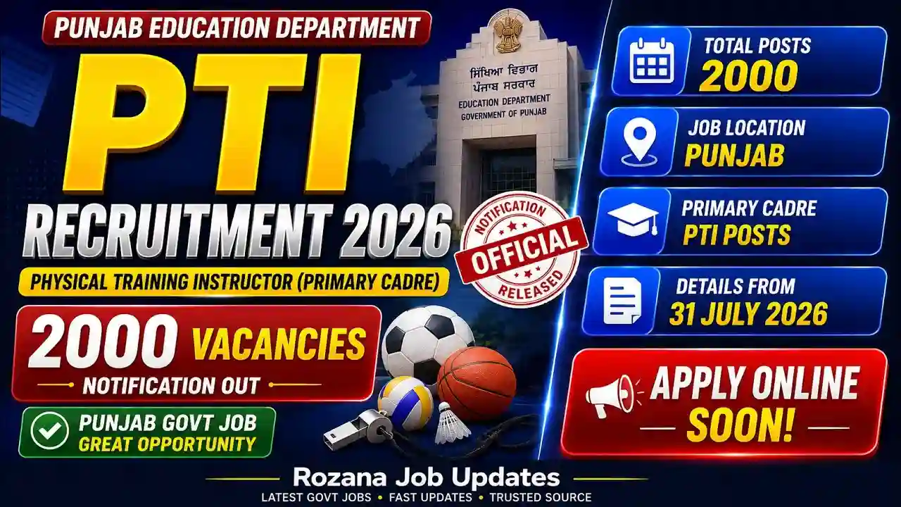 erd punjab physical education recruitment